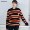 TRENDIANO Quần áo mùa thu nam Tide Casual Stripe Robot Loose Turtleneck Áo len dài tay 3GC303822P - Cặp đôi áo len