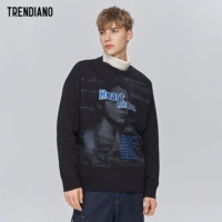 Trendiano Men's Spring Tide Emelcodery Alphabet Shotting Cotton Kwalker Sweater 3GI1046080