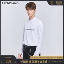 TRENDIANO Tide brand spring and summer mens printed cotton long sleeve T-shirt men