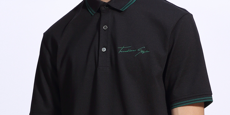 TRENDIANO mới 2018 nam mùa hè giản dị sọc áo cotton ngắn tay áo polo 3GC102320P ao thun polo nam