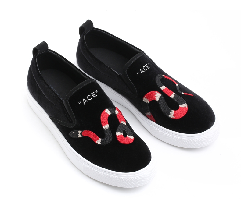 TRENDIANO quần áo mùa thu nam giản dị thêu chữ hoa văn thấp để giúp giày 3GA351801P - Giày thấp sneaker nam