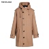 TRENDIANO quần áo mùa đông nam mới thường có màu lông rắn dài trùm đầu 3HC4341620 áo kaki nam Áo len