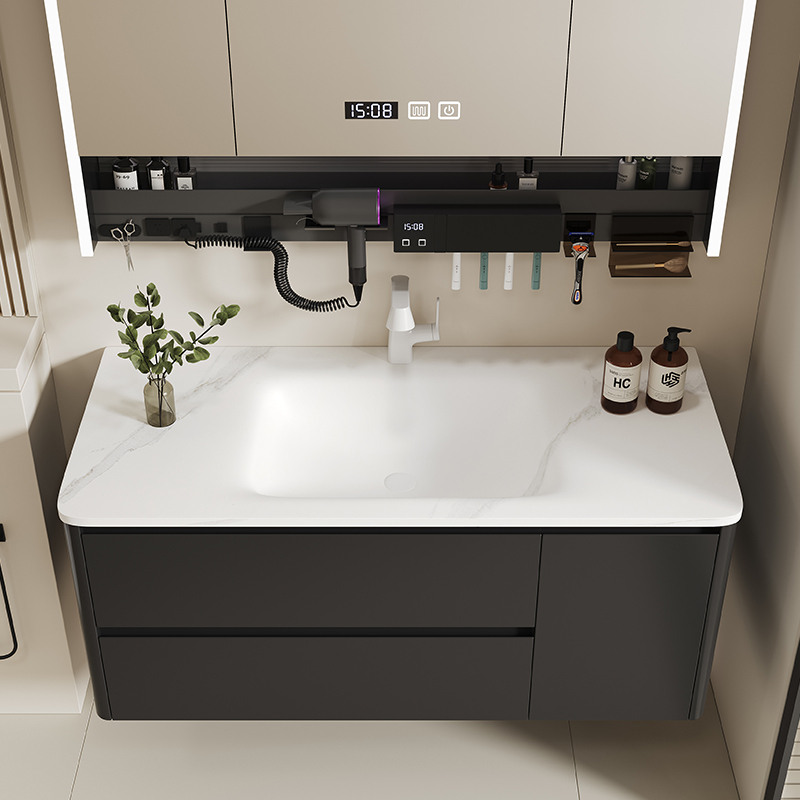 Medieval Style Stainless Steel Bathroom Cabinet Combination Face Wash Basin Bathroom Sink Slate Hot-Bent Integrated Basin Medieval Style Stainless Steel Bathroom Cabinet Combination Face Wash Basin Bathroom Sink Slate Hot-Bent Integrated Basin