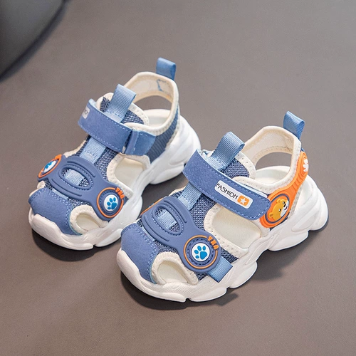 Летние сандалии для мальчиков, нескользящая детская обувь, 1-6 лет, мягкая подошва