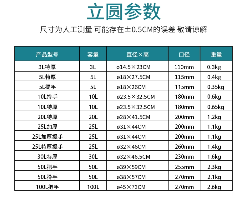 Xô lên men cấp thực phẩm dày xô lớn có nắp đậy bằng nhựa kín ủ men xô đựng nước xô hộ gia đình dung tích lớn