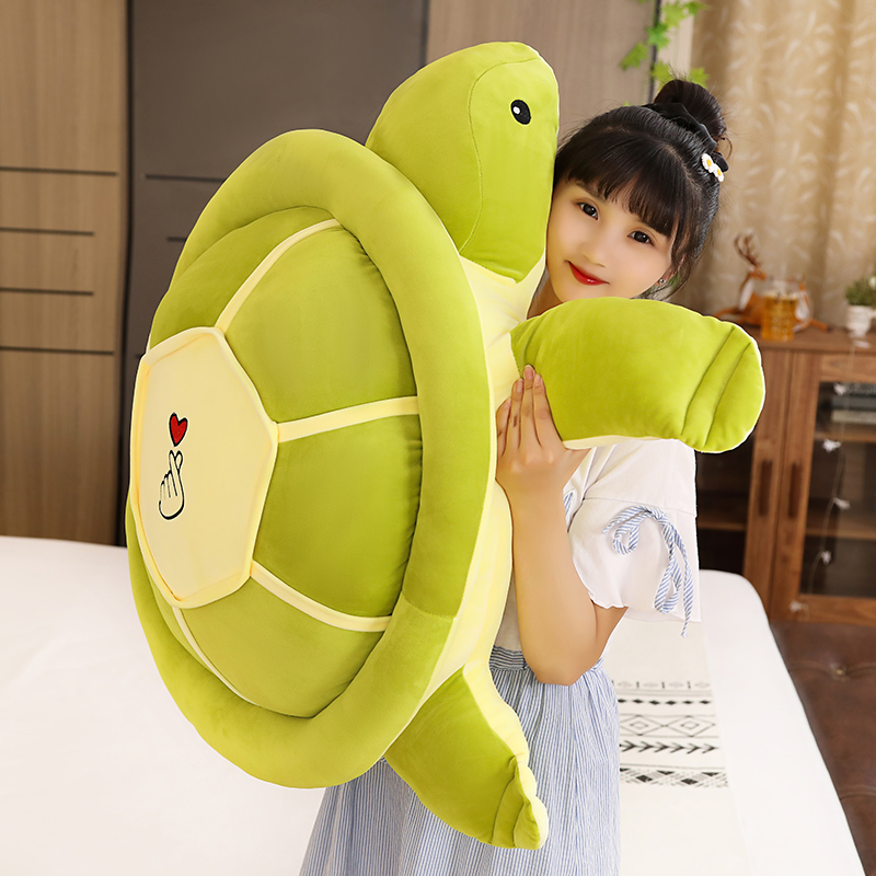 Hair Suede Toy Turtle Paparazzi Turtles Doll Cloth Doll Cute Big Number Bed With Pillow Sleeping Pillow Puppet Puppet