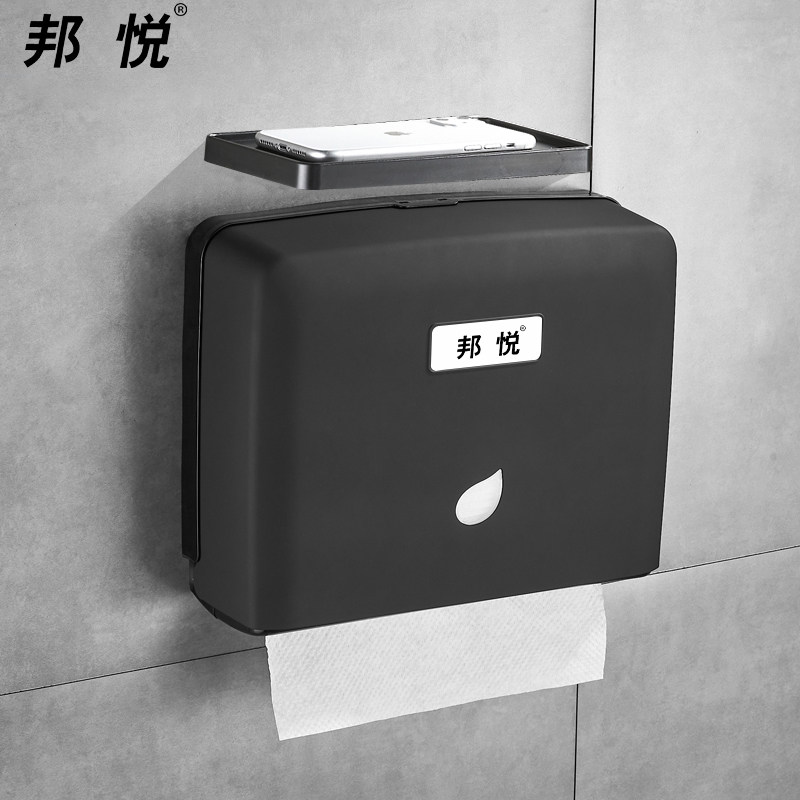 Makeup room toilet paper box wall-mounted toilet free of punching paper towels box Hotel washroom dry hand extraction toilet paper rack kitchen