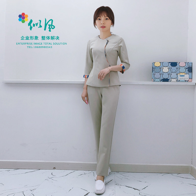 Beauty Dresser Beauty Salon Workwear Ladies Autumn Winter Wellness Wellness Hall Massage Foot Therapy Foot Bath Technician Wear High-end Suit