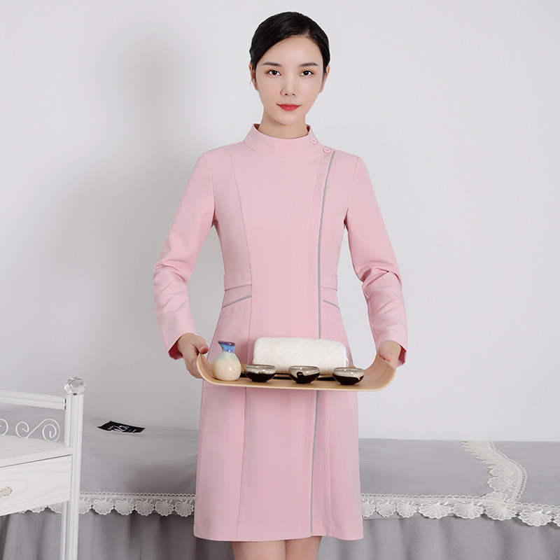 Spring and autumn Korean version of sap beauty salon nurse work clothes beautician dress long-sleeved fashion tattoo manicurist clothing