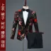 2019 mới thêu màu đen nam đơn phù hợp với phù hợp với màn trình diễn nghi lễ biểu diễn trang phục biểu diễn - Suit phù hợp vest nam hàn quốc Suit phù hợp