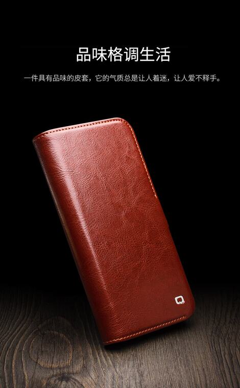 Qialino Wallets Folio Flip Business Leather High End Premium 16, 16 Plus, 16 Pro, 16 Pro Max iPhone Case