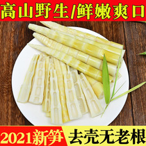 2021 April bamboo shoots fresh shell spring bamboo shoots wild tender bamboo shoots Sichuan hot pot bamboo shoots dried square bamboo shoots