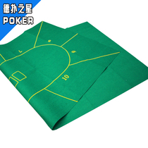Deputing Star Texas Holdem single-sided high-level flannel tablecloth 180*90 carry green yellow characters