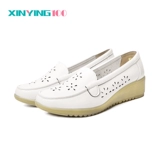 Флисовая униформа медсестры, удерживающие тепло нескользящие высокие туфли на платформе, белая обувь, мягкая подошва