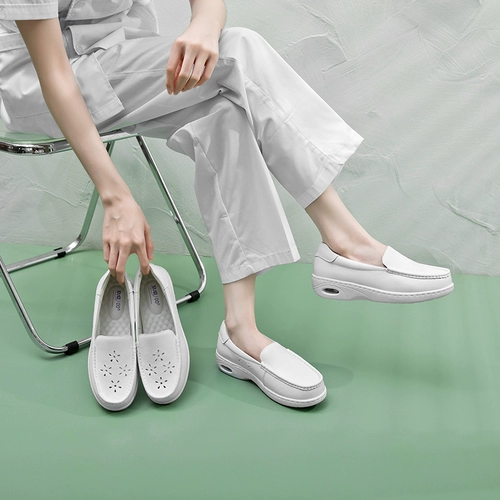 Кушон, дышащая униформа медсестры, высокая нескользящая летняя белая обувь на платформе, туфли, мягкая подошва, против усталых ног