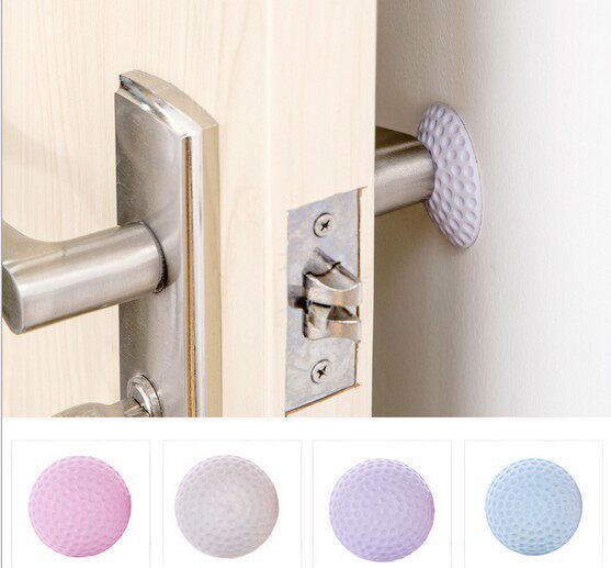 Thickened door handle rubber anticollision cushion silencing door rear wall anti-bumper anti-touch pad door lock shock-proof cushion foot cushion