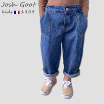 New childrens pants Tide brand spring and autumn casual autumn jeans girls boys baby handsome fashionable trousers