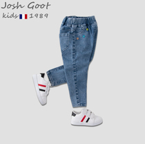 2021 new girls pants Tide brand casual wear spring and autumn jeans Children Baby foreign autumn trousers