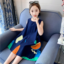 Summer girl dress children childrens net red pop summer dress Korean version of foreign atmosphere middle child girl princess skirt