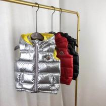 Childrens waistcoat boys and girls baby middle and small childrens winter wear waistcoat Western style down glossy vest waistcoat tide