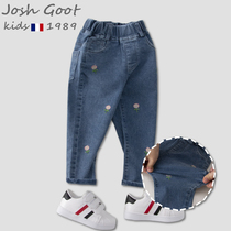 Josh Goot co-branded girls pants baby baby casual jeans childrens spring and autumn net red autumn pants