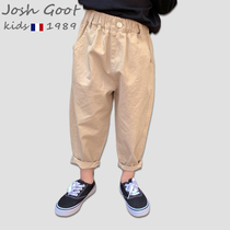 2021 new childrens pants tide brand girls boys baby autumn dress spring and autumn handsome fashion casual workwear long pants