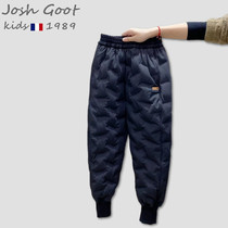 Children 90 white duck down pants winter girls boys middle children small children baby wear thick foot down pants