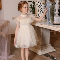 Girls Dress Summer Fairy Lace Childrens Pengpeng Yarn Princess Dress Girl Skirt Summer Dress
