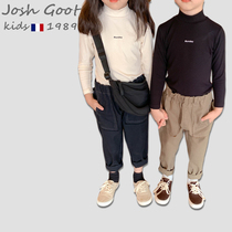 2021 new childrens pants Tide brand spring and autumn casual overalls trousers girls boys baby handsome fashionable autumn clothes