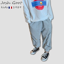 Tide brand Boy pants spring and autumn childrens baby handsome fashion trousers casual leg wear sports pants autumn wear