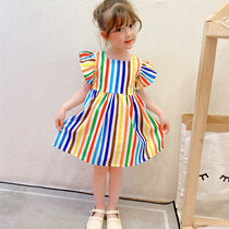 Summer girl dress children childrens net red pop summer dress Korean version of foreign girl baby princess dress
