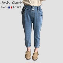 Tide brand Josh Goot joint girl pants children Spring and Autumn casual jeans Korean version of Joker autumn trousers