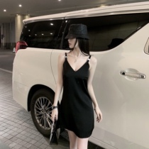 CHICYOU FUNCTIONAL WIND HIGH-QUALITY BUCKLE SUPER GOOD TEXTURE PURE COLOR HARNESS BLOUSE BLOUSE Thin Temperament Lian dress Summer