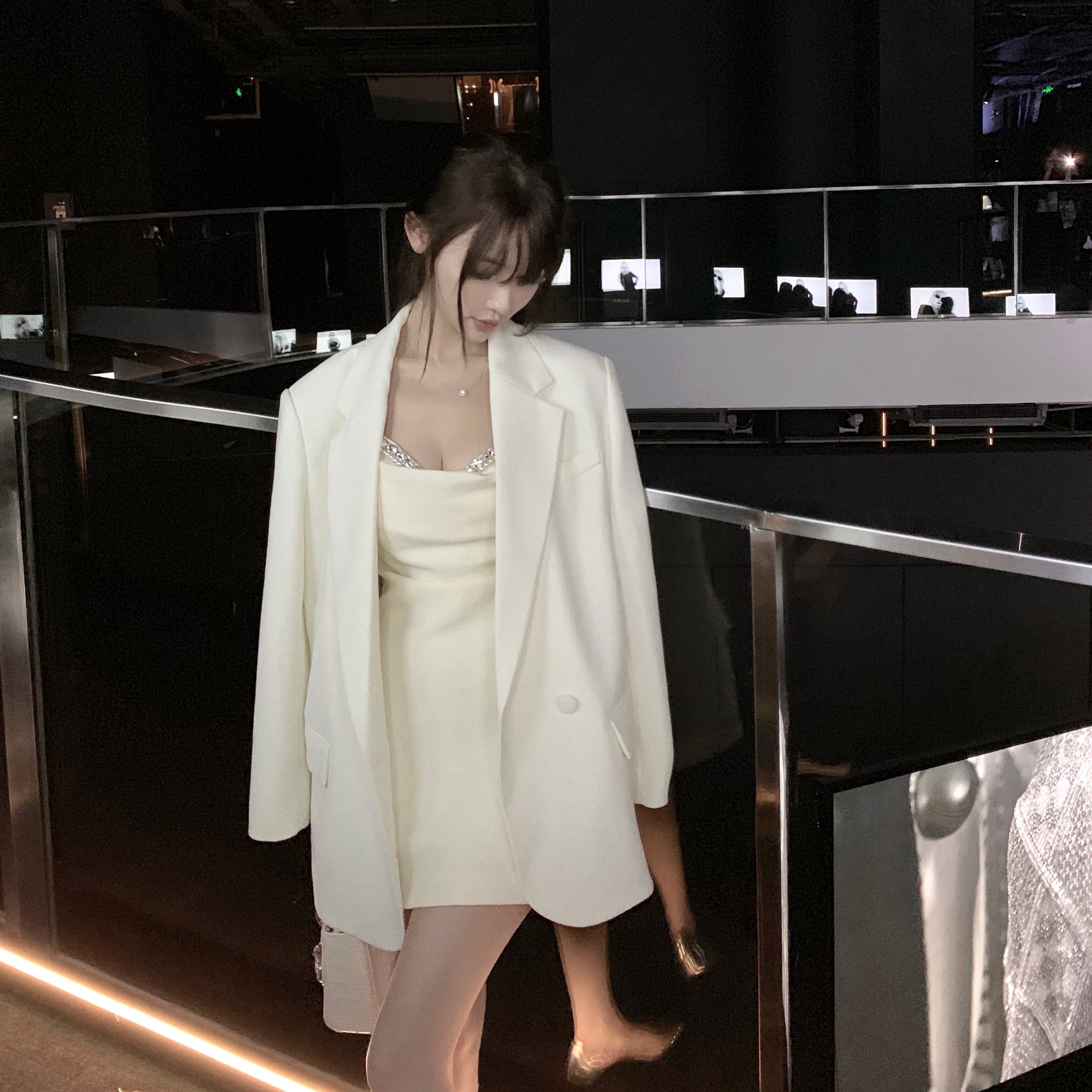 CHICYOU white Advanced temperament 100 lap casual Western suit Long sleeves Slim White Suit Jacket 2022 Spring