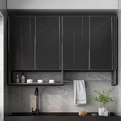 Rock plate integrated light luxury balcony bathroom mirror cabinet wall cabinet wall cabinet wall storage cabinet dressing room storage cabinet