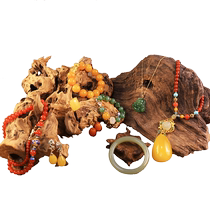 Aihuashang National Color Peony Beeswax Peony Flower Necklace