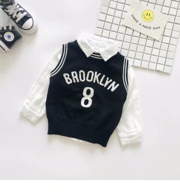 Mùa thu 2018 mới cho bé gái vest mỏng 2 bé trai cotton đan áo 4 trẻ em 3 tuổi bé hoang dã 5 quần áo cho bé