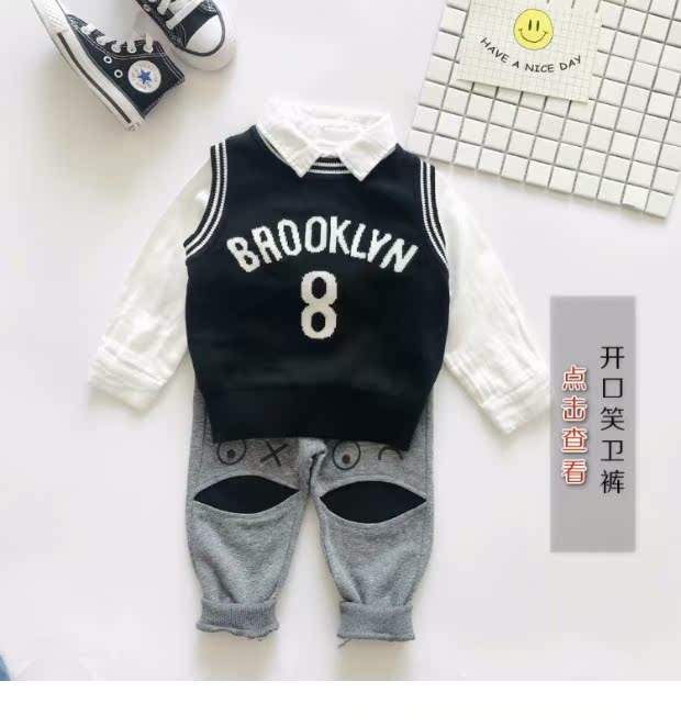Mùa thu 2018 mới cho bé gái vest mỏng 2 bé trai cotton đan áo 4 trẻ em 3 tuổi bé hoang dã 5 quần áo cho bé