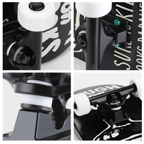 Banye skateboard 5 25 inch domestic magnesium aluminum alloy paint double empty bracket high rebound black Main Bridge color Bridge nail