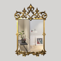 European soft classic KTV hotel corridor square wall-mounted decorative mirror fireplace porch mirror frame