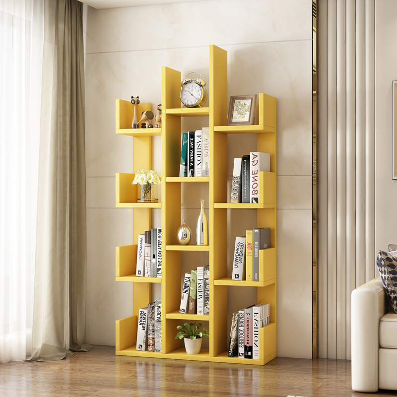 Aoerpu Simple Bookshelf Floor Living Room Shelf Bedroom Children