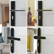 Atmospheric acrylic panel zinc alloy indoor bedroom door lock solid wood door handle Nordic magnetic silent door lock