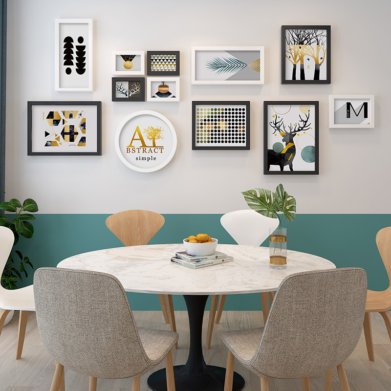 Wall-Mounted Photo Frame 5-Inch 7inch 10inch Photo Frame Simple Tabletop Creative Photo Frame Combination Conjoined Hanging Nine-Grid Picture Frame