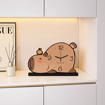 Kapibala Desktop Clock, Creative Table Clock, High-End Living Room Decoration Clock, Small Ornament