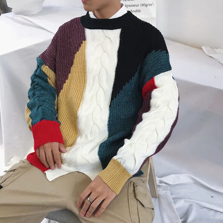 Homemade đề nghị 2018 màu mùa đông dệt jacquard dày áo len đôi retro xoắn len len áo len đôi nam nữ