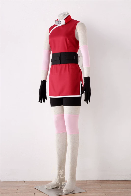 Naruto Haruno Sakura trang phục cos phiên bản sân khấu sườn xám cosplay nữ trẻ em/thiếu niên truyện tranh triển lãm