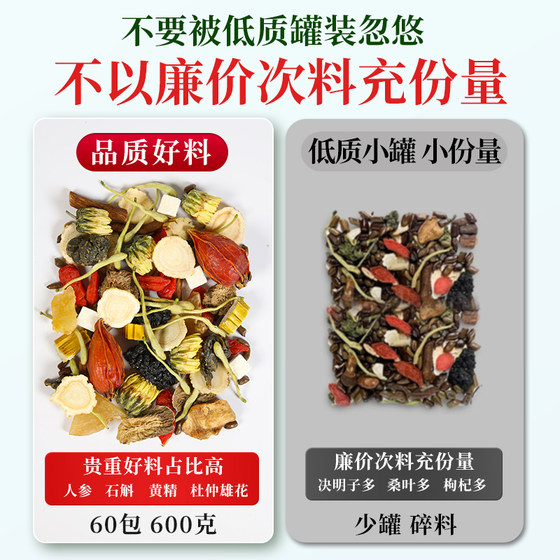 Chrysanthemum wolfberry cassia seed tea dandelion burdock root honeysuckle health tea authentic scented tea tea stay up late tea bag