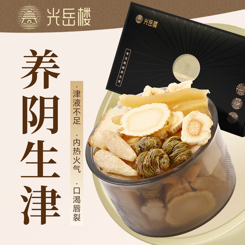 Moisturizing Tea with Dendrobium, Ophiopogon, Snow Pear, Black Plum, Bamboo Cane, Polygonatum Odorifera, and Lily for Hydrating and Nourishing the Body, Relieving Internal Heat, Dry Mouth, and Dry Skin Moisturizing Tea with Dendrobium, Ophiopogon, Snow Pear, Black Plum, Bamboo Cane, Polygonatum Odorifera, and Lily for Hydrating and Nourishing the Body, Relieving Internal Heat, Dry Mouth, and Dry Skin