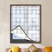 [Обновление мощной магнитной полосы] квадратная сетка+кофейная рама 06#