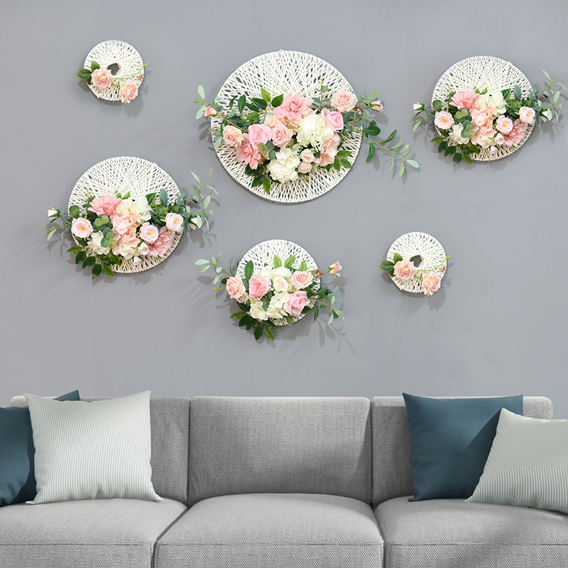 Modern Home Rope Ring Floral Living Room Wall Decoration Wall Decoration Wall-mounted Hemp Rope Creative Wall Quality Shop Window Hem